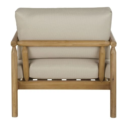 Maisons Du Monde Fauteuils De Jardin Fauteuil De Jardin En Bois D'acacia Massif Et Coussins Beiges 6 Maisons Du Monde Fauteuils De Jardin Fauteuil De Jardin En Bois D'acacia Massif Et Coussins Beiges – Image 4