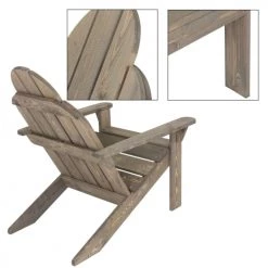 Wadiga Fauteuils De Jardin Fauteuil De Jardin En Bois Gris 92,5 X 69,5 X 89 Cm -Fauteuils de jardin Soldes Boutique fauteuil de jardin en bois gris 92 5 x 69 5 x 89 cm 5