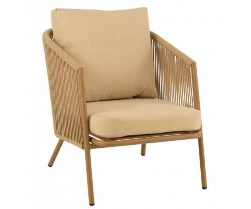 Meubles & Design Fauteuils De Jardin Fauteuil De Jardin En Corde Avec Coussins Rembourrés Beige 5 Meubles & Design Fauteuils De Jardin Fauteuil De Jardin En Corde Avec Coussins Rembourrés Beige – Image 3