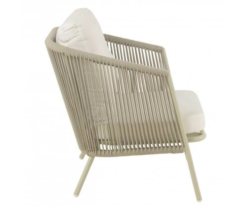 Meubles & Design Fauteuils De Jardin Fauteuil De Jardin En Corde Avec Coussins Rembourrés Gris 4 Meubles & Design Fauteuils De Jardin Fauteuil De Jardin En Corde Avec Coussins Rembourrés Gris – Image 2