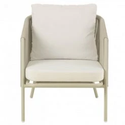 Meubles & Design Fauteuils De Jardin Fauteuil De Jardin En Corde Avec Coussins Rembourrés Gris