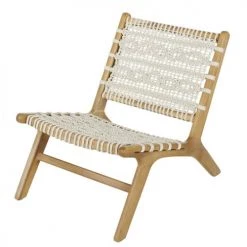 Maisons Du Monde Fauteuils De Jardin Fauteuil De Jardin En Corde Blanc Cassé Et Acacia Massif