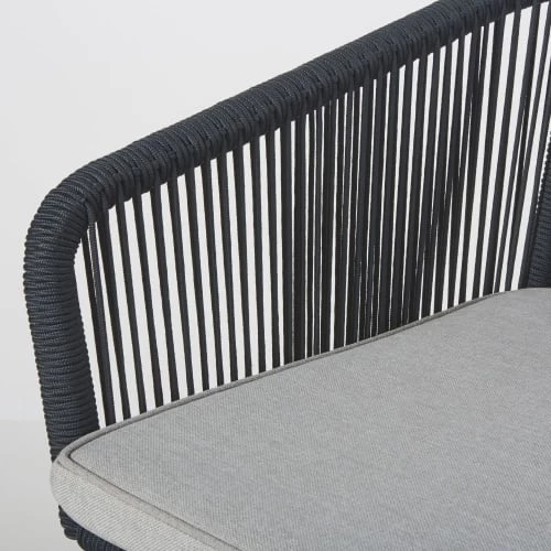 Maisons Du Monde Fauteuils De Jardin Fauteuil De Jardin En Corde Tressée Anthracite Et Toile Gris Clair 6 Maisons Du Monde Fauteuils De Jardin Fauteuil De Jardin En Corde Tressée Anthracite Et Toile Gris Clair – Image 4