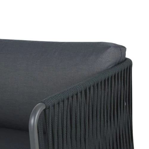 Maisons Du Monde Fauteuils De Jardin Fauteuil De Jardin En Corde Tressée Gris Anthracite Et Bois D'acacia Massif 5 Maisons Du Monde Fauteuils De Jardin Fauteuil De Jardin En Corde Tressée Gris Anthracite Et Bois D'acacia Massif – Image 3