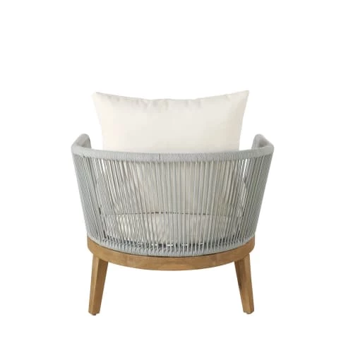 Maisons Du Monde Fauteuils De Jardin Fauteuil De Jardin En Corde Tressée Grise Et Toile Blanche 6 Maisons Du Monde Fauteuils De Jardin Fauteuil De Jardin En Corde Tressée Grise Et Toile Blanche – Image 4