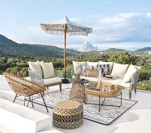 Maisons Du Monde Fauteuils De Jardin Fauteuil De Jardin En Corde Tressée Grise Et Toile Blanche 8 Maisons Du Monde Fauteuils De Jardin Fauteuil De Jardin En Corde Tressée Grise Et Toile Blanche – Image 6