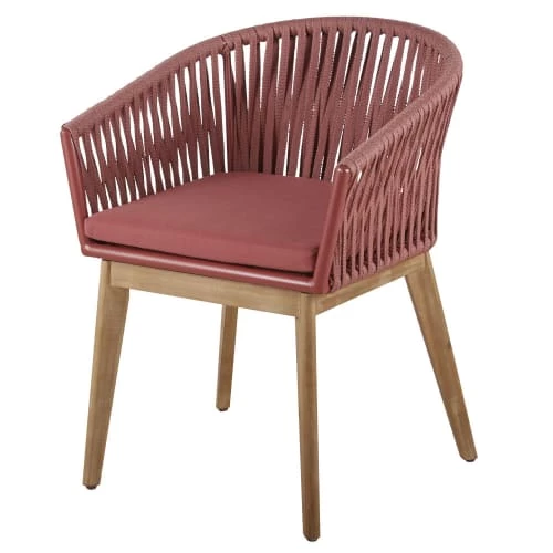 Maisons Du Monde Fauteuils De Jardin Fauteuil De Jardin En Corde Tressée Terracotta Et Acacia Massif 3 Maisons Du Monde Fauteuils De Jardin Fauteuil De Jardin En Corde Tressée Terracotta Et Acacia Massif