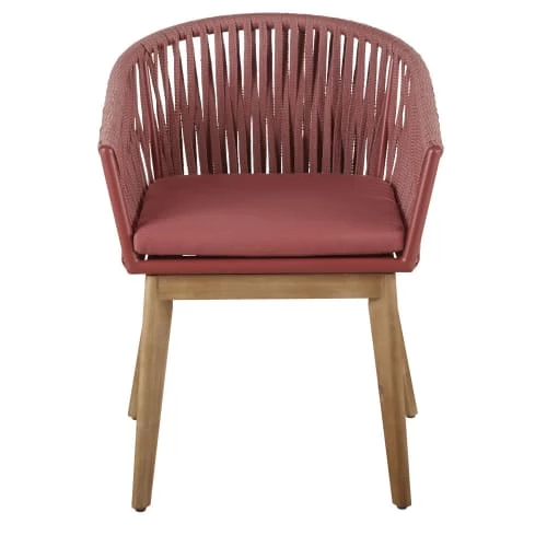 Maisons Du Monde Fauteuils De Jardin Fauteuil De Jardin En Corde Tressée Terracotta Et Acacia Massif 5 Maisons Du Monde Fauteuils De Jardin Fauteuil De Jardin En Corde Tressée Terracotta Et Acacia Massif – Image 3