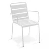 Oviala Chaises De Jardin Fauteuil De Jardin En Métal Blanc -Fauteuils de jardin Soldes Boutique fauteuil de jardin en metal blanc