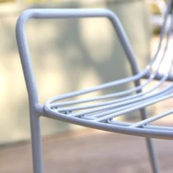 Tikamoon Fauteuils De Jardin Fauteuil De Jardin En Métal Bleu Grey -Fauteuils de jardin Soldes Boutique fauteuil de jardin en metal bleu grey 2