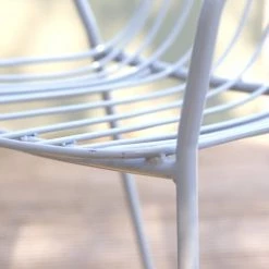 Tikamoon Fauteuils De Jardin Fauteuil De Jardin En Métal Bleu Grey -Fauteuils de jardin Soldes Boutique fauteuil de jardin en metal bleu grey 3