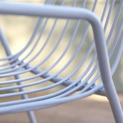 Tikamoon Fauteuils De Jardin Fauteuil De Jardin En Métal Bleu Grey -Fauteuils de jardin Soldes Boutique fauteuil de jardin en metal bleu grey 4