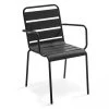 Oviala Chaises De Jardin Fauteuil De Jardin En Métal Gris Anthracite -Fauteuils de jardin Soldes Boutique fauteuil de jardin en metal gris anthracite