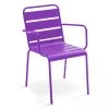 Oviala Chaises De Jardin Fauteuil De Jardin En Métal Violet -Fauteuils de jardin Soldes Boutique fauteuil de jardin en metal violet