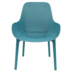 The Home Deco Factory Chaises De Jardin Fauteuil De Jardin En Polypropylène Bleu -Fauteuils de jardin Soldes Boutique fauteuil de jardin en polypropylene bleu 4