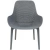 The Home Deco Factory Chaises De Jardin Fauteuil De Jardin En Polypropylène Gris -Fauteuils de jardin Soldes Boutique fauteuil de jardin en polypropylene gris