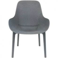 The Home Deco Factory Chaises De Jardin Fauteuil De Jardin En Polypropylène Gris