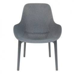 The Home Deco Factory Chaises De Jardin Fauteuil De Jardin En Polypropylène Gris -Fauteuils de jardin Soldes Boutique fauteuil de jardin en polypropylene gris 3