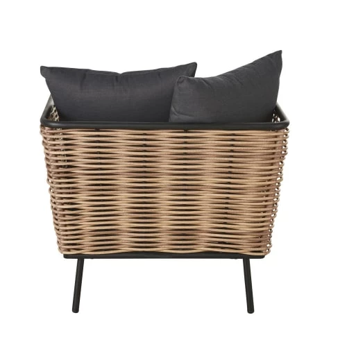 Maisons Du Monde Fauteuils De Jardin Fauteuil De Jardin En Résine Imitation Rotin Et Toile Gris Anthracite 7 Maisons Du Monde Fauteuils De Jardin Fauteuil De Jardin En Résine Imitation Rotin Et Toile Gris Anthracite – Image 5