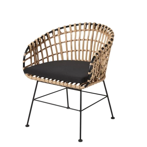 Maisons Du Monde Fauteuils De Jardin Fauteuil De Jardin En Résine Imitation Rotin Et Toile Noire 3 Maisons Du Monde Fauteuils De Jardin Fauteuil De Jardin En Résine Imitation Rotin Et Toile Noire