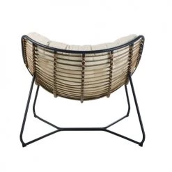 Maisons Du Monde Fauteuils De Jardin Fauteuil De Jardin En Résine Imitation Rotin, Métal Noir Et Coussins écrus -Fauteuils de jardin Soldes Boutique fauteuil de jardin en resine imitation rotin metal noir et coussins ecrus 1000 4 20 209325 3