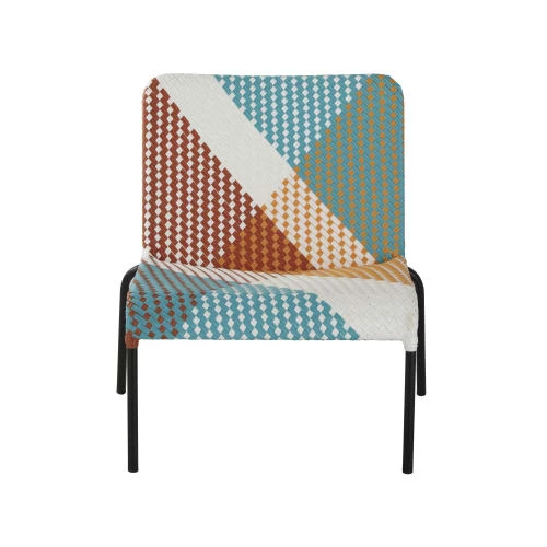 Maisons Du Monde Fauteuils De Jardin Fauteuil De Jardin En Résine Multicolore Et Métal Noir 4 Maisons Du Monde Fauteuils De Jardin Fauteuil De Jardin En Résine Multicolore Et Métal Noir – Image 2