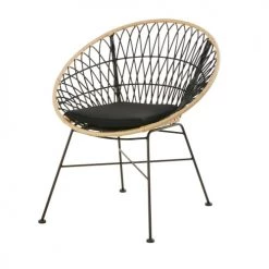 Maisons Du Monde Fauteuils De Jardin Fauteuil De Jardin En Résine Noire Et Imitation Rotin -Fauteuils de jardin Soldes Boutique fauteuil de jardin en resine noire et imitation rotin 1000 1 34 187035 1