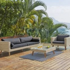 Maisons Du Monde Fauteuils De Jardin Fauteuil De Jardin En Résine Tressée Et Toile Anthracite -Fauteuils de jardin Soldes Boutique fauteuil de jardin en resine tressee et toile anthracite 1000 5 25 155538 21