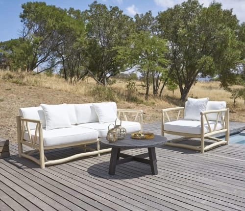 Maisons Du Monde Fauteuils De Jardin Fauteuil De Jardin En Teck Et Toile écrue 4 Maisons Du Monde Fauteuils De Jardin Fauteuil De Jardin En Teck Et Toile écrue – Image 2