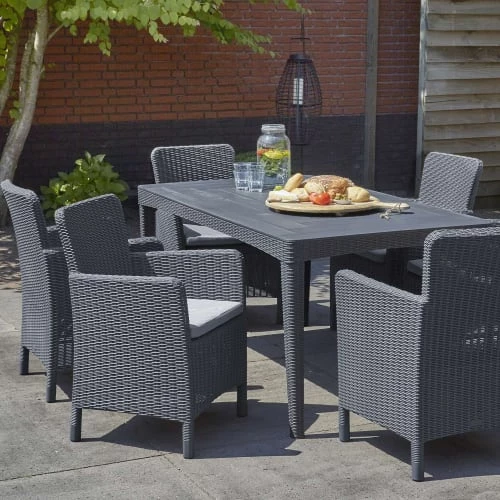 Alice's Garden Fauteuils De Jardin Fauteuil De Jardin Imitation Rotin Graphite 4 Alice's Garden Fauteuils De Jardin Fauteuil De Jardin Imitation Rotin Graphite – Image 2