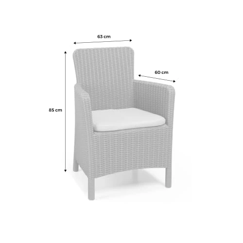 Alice's Garden Fauteuils De Jardin Fauteuil De Jardin Imitation Rotin Graphite 7 Alice's Garden Fauteuils De Jardin Fauteuil De Jardin Imitation Rotin Graphite – Image 5