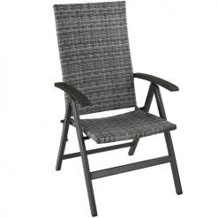 Tectake Fauteuils De Jardin Fauteuil De Jardin Pliable MELBOURNE Gris