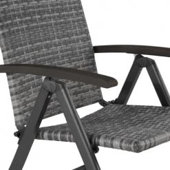 Tectake Fauteuils De Jardin Fauteuil De Jardin Pliable MELBOURNE Gris -Fauteuils de jardin Soldes Boutique fauteuil de jardin pliable melbourne gris 3