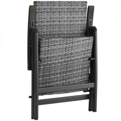 Tectake Fauteuils De Jardin Fauteuil De Jardin Pliable MELBOURNE Gris -Fauteuils de jardin Soldes Boutique fauteuil de jardin pliable melbourne gris 5