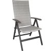 Tectake Fauteuils De Jardin Fauteuil De Jardin Pliable MELBOURNE Gris Clair -Fauteuils de jardin Soldes Boutique fauteuil de jardin pliable melbourne gris clair