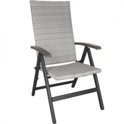 Tectake Fauteuils De Jardin Fauteuil De Jardin Pliable MELBOURNE Gris Clair