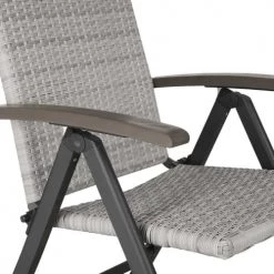 Tectake Fauteuils De Jardin Fauteuil De Jardin Pliable MELBOURNE Gris Clair -Fauteuils de jardin Soldes Boutique fauteuil de jardin pliable melbourne gris clair 3