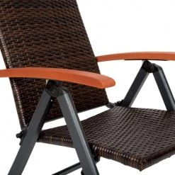 Tectake Fauteuils De Jardin Fauteuil De Jardin Pliable MELBOURNE Marron -Fauteuils de jardin Soldes Boutique fauteuil de jardin pliable melbourne marron 3
