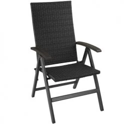 Tectake Fauteuils De Jardin Fauteuil De Jardin Pliable MELBOURNE Noir