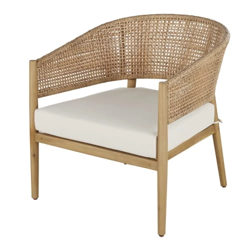 Maisons Du Monde Fauteuils De Jardin Fauteuil De Jardin Professionnel En Résine Tressée Imitation Rotin Et Coussin écru, OEKO-TEX® 3 Maisons Du Monde Fauteuils De Jardin Fauteuil De Jardin Professionnel En Résine Tressée Imitation Rotin Et Coussin écru, OEKO-TEX®
