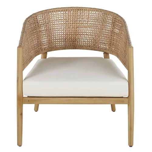 Maisons Du Monde Fauteuils De Jardin Fauteuil De Jardin Professionnel En Résine Tressée Imitation Rotin Et Coussin écru, OEKO-TEX® 4 Maisons Du Monde Fauteuils De Jardin Fauteuil De Jardin Professionnel En Résine Tressée Imitation Rotin Et Coussin écru, OEKO-TEX® – Image 2