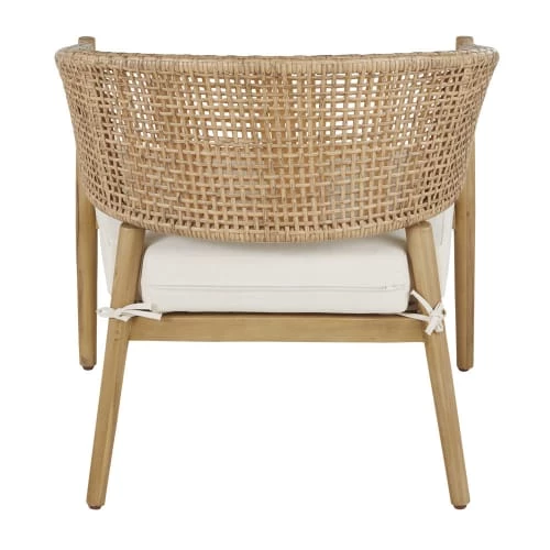 Maisons Du Monde Fauteuils De Jardin Fauteuil De Jardin Professionnel En Résine Tressée Imitation Rotin Et Coussin écru, OEKO-TEX® 6 Maisons Du Monde Fauteuils De Jardin Fauteuil De Jardin Professionnel En Résine Tressée Imitation Rotin Et Coussin écru, OEKO-TEX® – Image 4