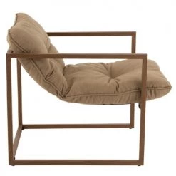 Jolipa Fauteuils De Jardin Fauteuil De Jardin Relax Métal Bois Foncé/beige -Fauteuils de jardin Soldes Boutique fauteuil de jardin relax metal bois fonce beige 1