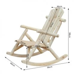 Outsunny Fauteuils De Jardin Fauteuil De Jardin Rocking Chair Bois De Pin -Fauteuils de jardin Soldes Boutique fauteuil de jardin rocking chair bois de pin 2