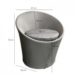 Meubletmoi Fauteuils De Jardin Fauteuil De Jardin Rond En Aluminium Et Revêtement Textilène -Fauteuils de jardin Soldes Boutique fauteuil de jardin rond en aluminium et revetement textilene 4