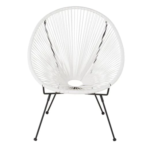 Maisons Du Monde Fauteuils De Jardin Fauteuil De Jardin Rond En Résine Blanche 4 Maisons Du Monde Fauteuils De Jardin Fauteuil De Jardin Rond En Résine Blanche – Image 2