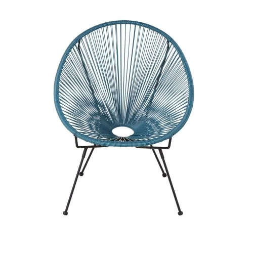 Maisons Du Monde Fauteuils De Jardin Fauteuil De Jardin Rond En Résine Bleu Canard 4 Maisons Du Monde Fauteuils De Jardin Fauteuil De Jardin Rond En Résine Bleu Canard – Image 2