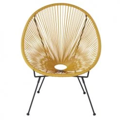 Maisons Du Monde Fauteuils De Jardin Fauteuil De Jardin Rond En Résine Jaune Moutarde -Fauteuils de jardin Soldes Boutique fauteuil de jardin rond en resine jaune moutarde 1000 3 19 219082 2