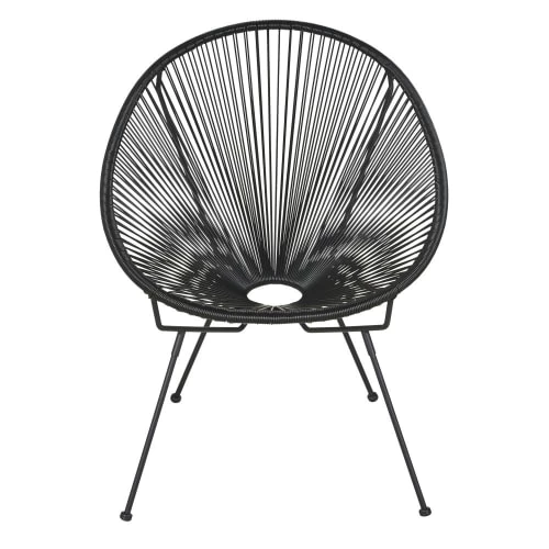 Maisons Du Monde Fauteuils De Jardin Fauteuil De Jardin Rond En Résine Noire 4 Maisons Du Monde Fauteuils De Jardin Fauteuil De Jardin Rond En Résine Noire – Image 2