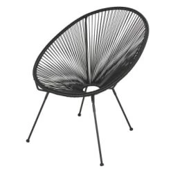 Maisons Du Monde Fauteuils De Jardin Fauteuil De Jardin Rond En Résine Vert Kaki -Fauteuils de jardin Soldes Boutique fauteuil de jardin rond en resine noire copacabana 1000 4 39 218692 1 2